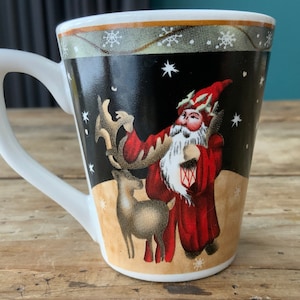 Christmas motif  Italian Porcelain Paolo Roncci Cups Vintage Collezione Porcelain