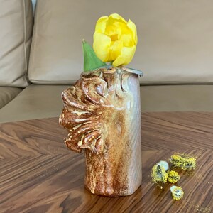 Vintage Latvian Ceramic Vase with Handles - 1970s Pottery