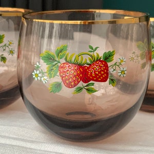 Vintage Strawberry Juice Glasses - Etsy