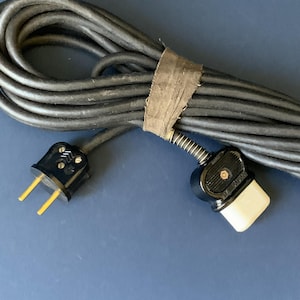 Very long size Vintage Power Cord Cable for Electric Samovar Kettle Iron Ceramic Samovar, Rubber-covered wire USSR, Soviet-era electric cord