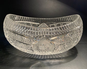 チェコのカットガラスボウル チェコカットクリスタルボウル 16 x 20 cm - Etsy 日本