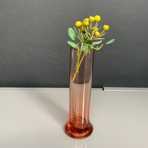 Vaso per fiori in vetro color albicocca minimalista - 7,8 pollici di altezza