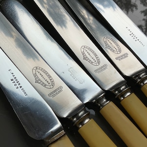 Vintage Mismatched Stainless Dinner Knives & Forks - Set of 8