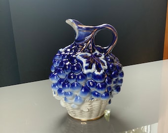 ヴィンテージ LFZ ロモノーソフ 磁器デカンタ バスケットに入った