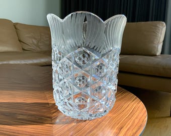 Vintage Boxed Webb Continental Hand Cut 24% Lead Crystal Vase