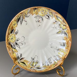Lomonosov Imperial porcelain, Vintage green leaves porcelain Saucer,  Ornament leaves, teacup saucer, LFZ Lomonosov