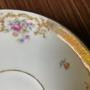 Kuznetsov Antique  saucer,  Kuznetsov Latvia rare plate,  Porcelain saucer.  Empire (Russia) M.S. Kuznetsov Factory, the 1900s