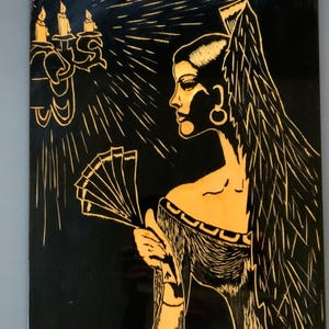 Vintage Carved Wood Wall Plaque: Retro Handmade Art, Signed
