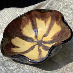 Ceramic pottery art bowl signed by the artist