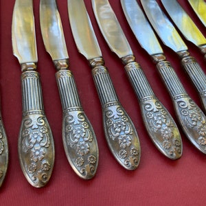 Vintage Melchior Silverware Knives: Art Nouveau Cutlery Set