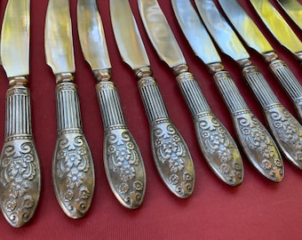 Vintage Melchior-zilverwerkmessen: art-nouveaubestek