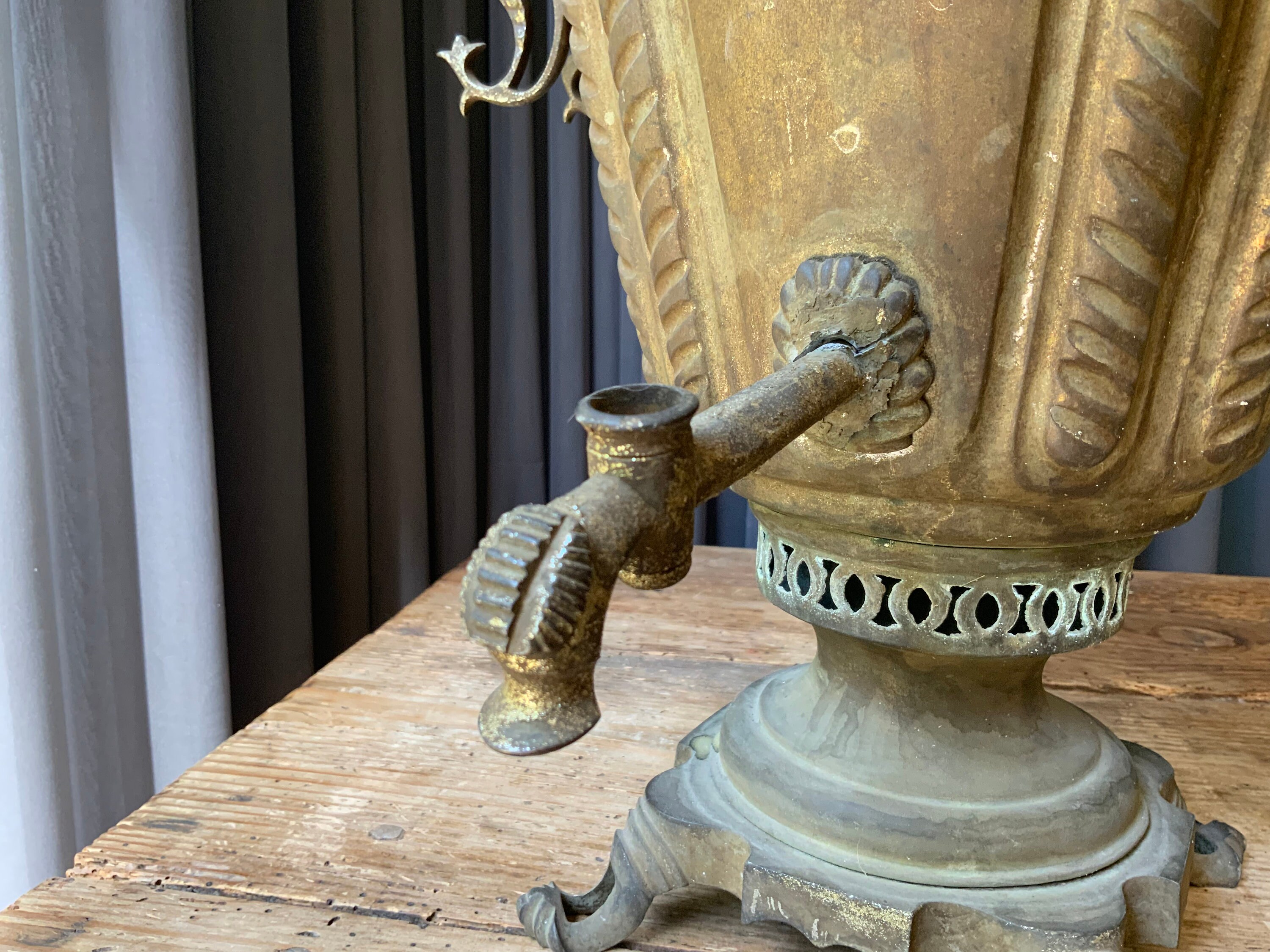 Antique Metal Samovar Tula, Circa 1900 by Shemarin, Non Antique Metal Samovar Tula, Circa 1900 by Shemarin, Non