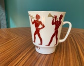 LFZ,Russian Lomonosov porcelain, Collectible, LFZ Coffee cup. XII International Festival of Youth and Students 1985,