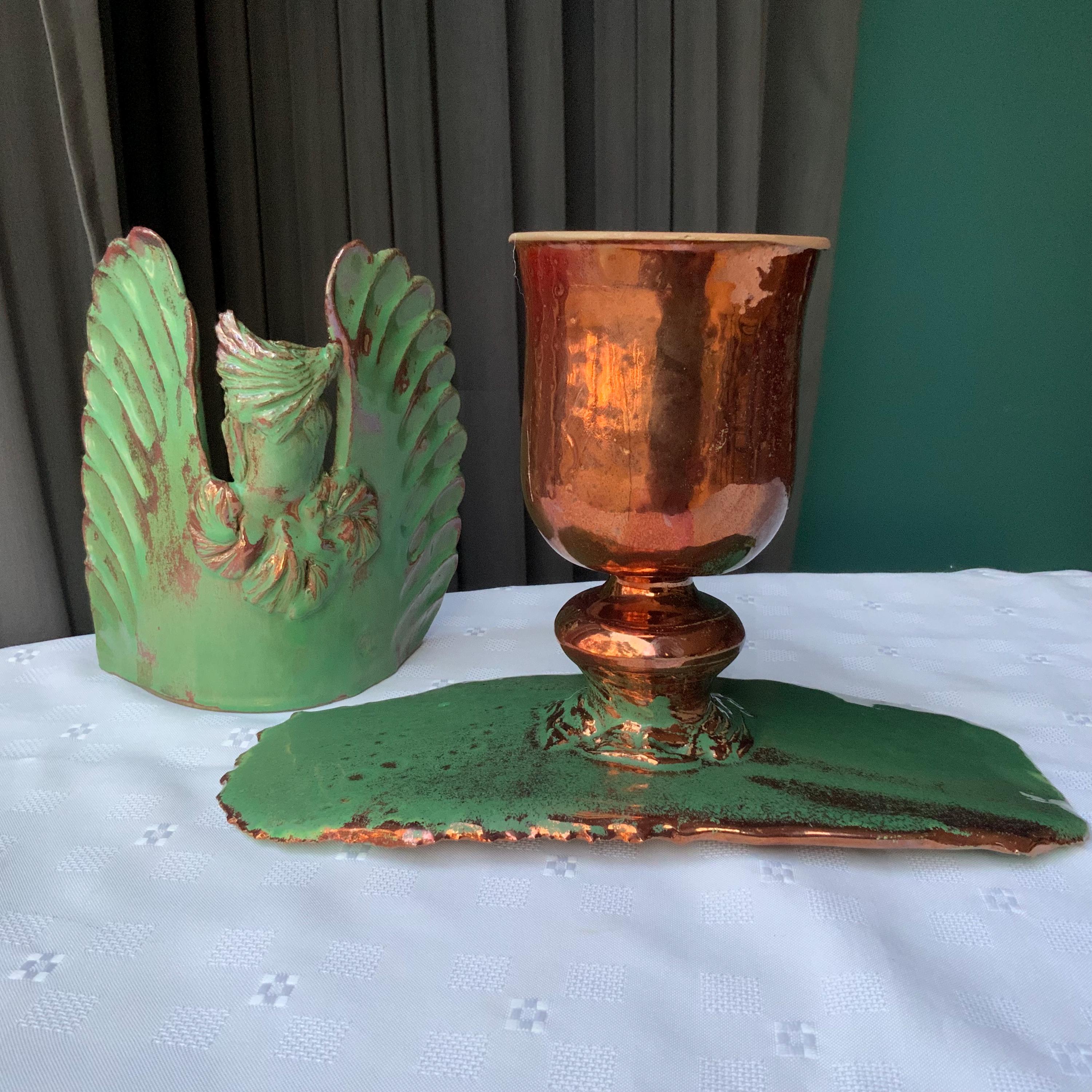 手作りスタジオアート陶器の花瓶と装飾品：Cooper Green Ceramics