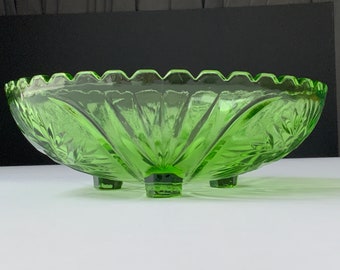 s新品SARGASSO GLASS BOWL | green VINTAGE s新品SARGASSO GLASS BOWL | green VINTAGE Vintage Green Glass