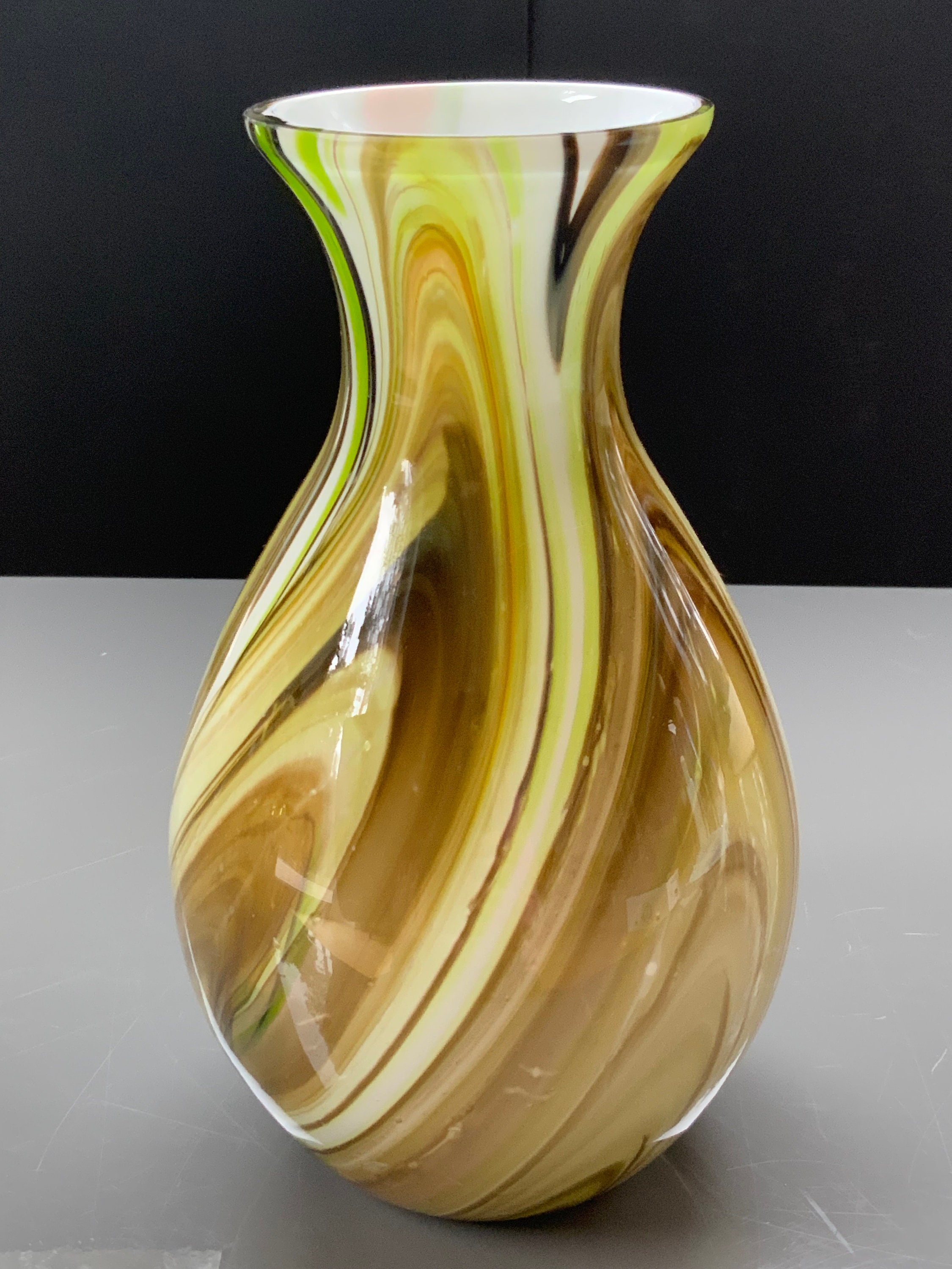 ムラーノ　ウランガラス　花瓶　ヴィンテージ　希少品 ヴィンテージ ムラーノガラス フラワーベース (H25cm)｜アンティーク