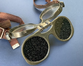 Rare USSR Flip Goggles, Welding Soldering Safety Glasses (K3-1)