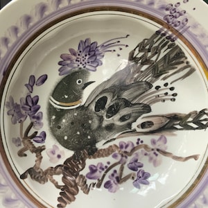 Vintage Riga porcelain factory, RPF Porcelain plate , Hand painted by artist, decorative plate plate Kitchen Accessory, Latvia, Collectible
