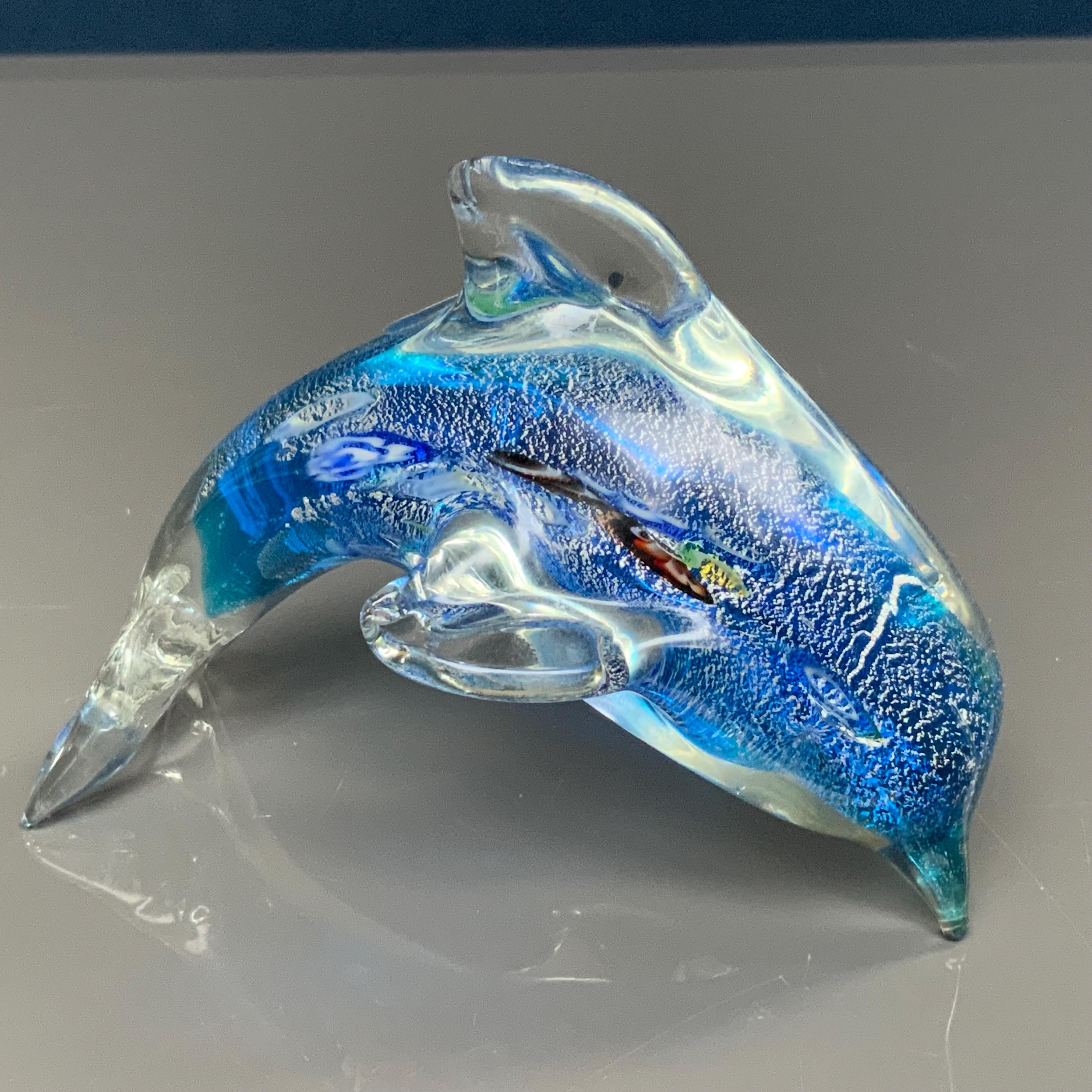 水晶イルカ、クリソコラ 楽天市場】ガラス細工 ミニイルカ(尾上) イルカ dolphin 海豚 魚 海