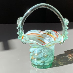 Colorful Serving Glass Bowl, trinket dish, Candy Bowl, snack bowl, newlywed gift for Home (#9317)