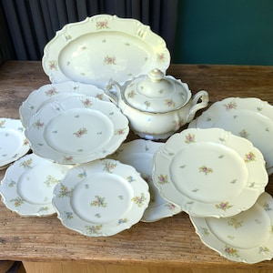 VEB R Germany,  Reichenbach, Reichenbach porcelain Dinnerware Set, Tureen, plates, German porcelain, the 70s