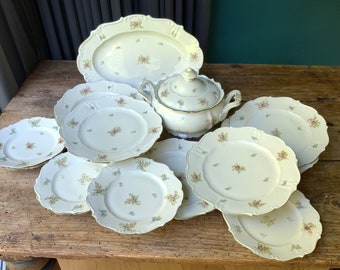 VEB R Germany,  Reichenbach, Reichenbach porcelain Dinnerware Set, Tureen, plates, German porcelain, the 70s