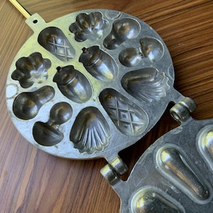 Multi-Shaped Baking Mold for cookies, Mushroom, Acorn, Pine cone, Flower, Shell, Designs, Retro Metal Kitchen Gadget, Heavy weight (# 637