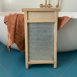 Washboard, metal wash board for farmhouse garden galvanized decor,  Lingerie Washboard, antique washboard made USSR in 1970. (# 2 )