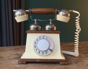 Teléfono de disco vintage de los años 80: decoración del hogar de la URSS