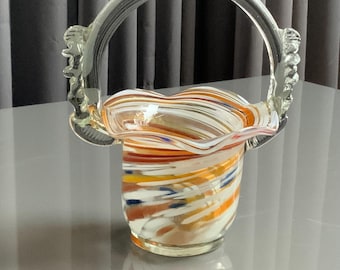 ヴィンテージムラーノガラスのバスケット - Etsy 日本
