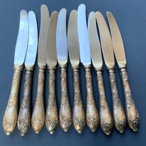 Vintage Melchior Silverware Knives: Art Nouveau Cutlery Set