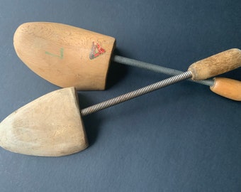 2 hormas de madera vintage para zapatos (1 par)