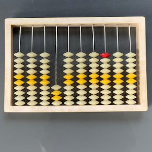Vintage Plastic Counting Abacus: Primitive Educational Toy