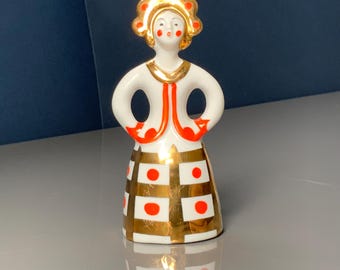 ヴィンテージ磁器製ロシア女性置物、手描き - Etsy 日本