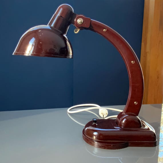 Authentic NKVD Cabinet Table Carbolite Lamp Vintage USSR 1930-40
