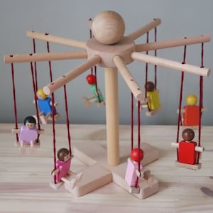 Wooden Funfair Swing Ride Toy