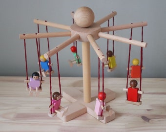 Wooden Funfair Swing Ride Toy