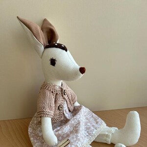 Handmade doll/Fabric Deer Doll/Personalised With Any Name
