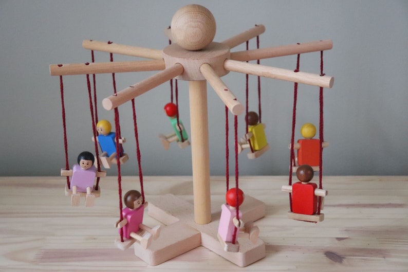 Wooden Funfair Swing Ride Toy - Etsy
