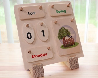 Wooden Calendar / English Calendar