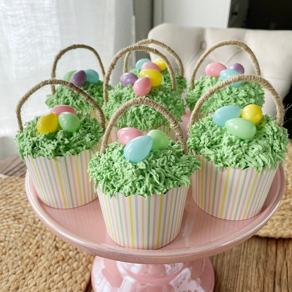 Fake Easter Basket Cupcake