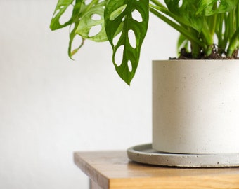 Concrete pot MALI - concrete flower pot handmade