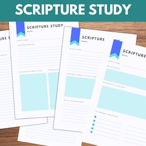 Bible Study Guide Printable Templates | Beginner to Advanced Bible ...
