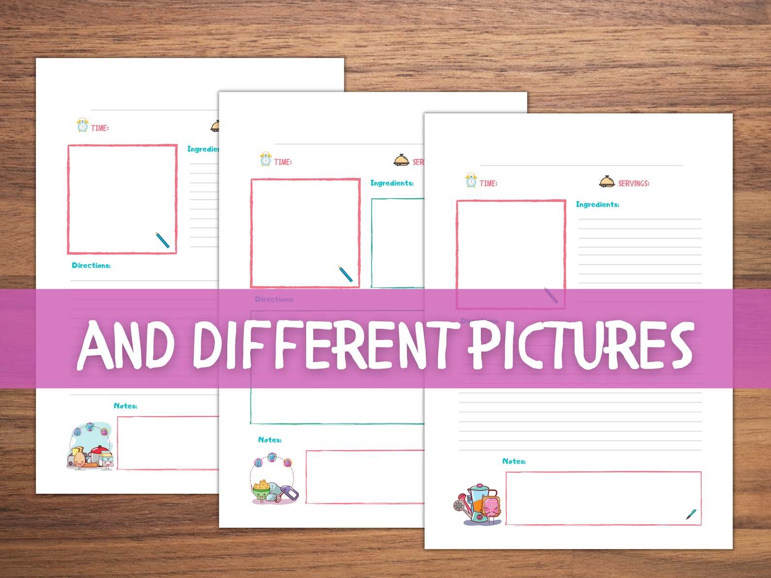 Cookbook Template Kids Recipe Book With Stickers Printable Kids 