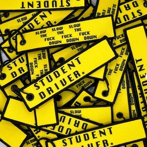 Student Driver Jet Tag Keychain