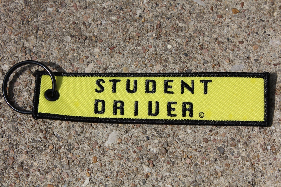 Student Driver Jet Tag Keychain Etsy