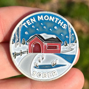 Ten Months Sober sobriety coin