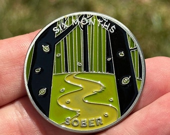 Six Months Sober sobriety coin