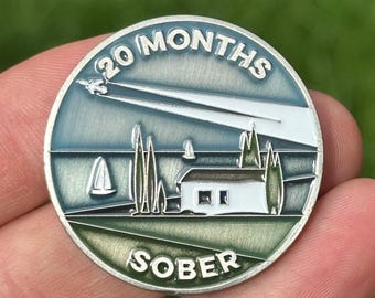 20 Months Sober sobriety coin