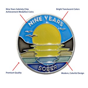 Nine Years Sober Sobriety Coin - Etsy